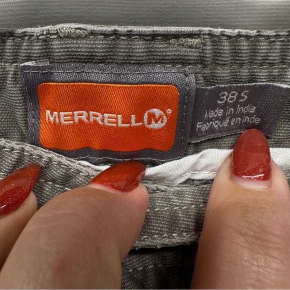 Merrell Mens 38S Grey Hiking Pants Outdoor Utility Cargo Articulated Knee Trail - Picture 5 of 13